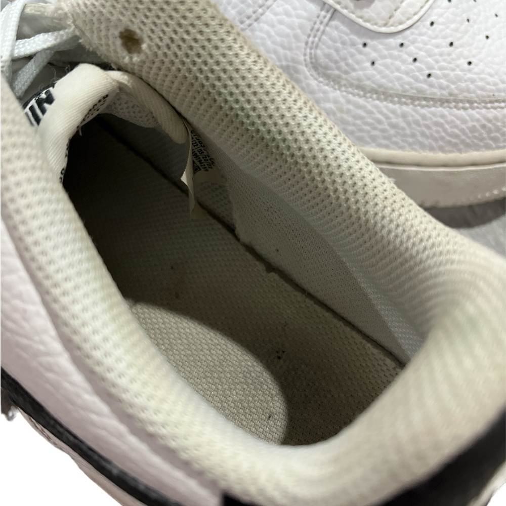 Nike Air Force 1  - Size 7Y - UK6 - White Black Leather - Nice Condition - Picture 5 of 12